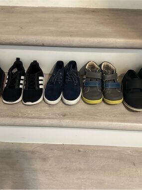 adidas Kids Black and White Slip-On Sneakers